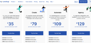 Landingi Landing Pages Price