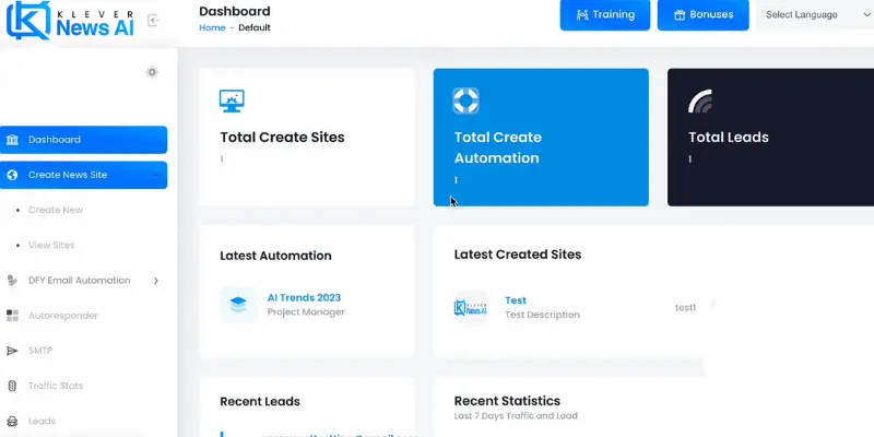 KleverNews AI Dashboard