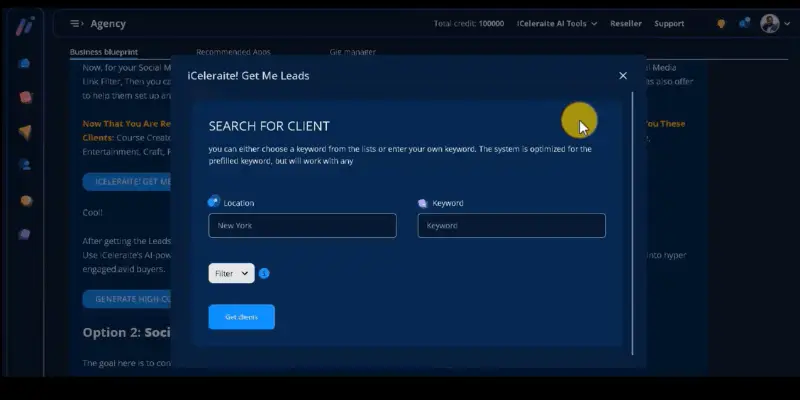 Agency iCeleraite Search for clients