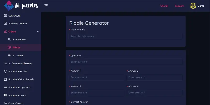 AiPuzzles Riddle generator